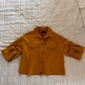 Zara women size small mustard yellow shirt